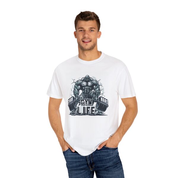 Gym Life Unisex Garment-Dyed T-Shirt - Motivational Fitness Tee - Image 4