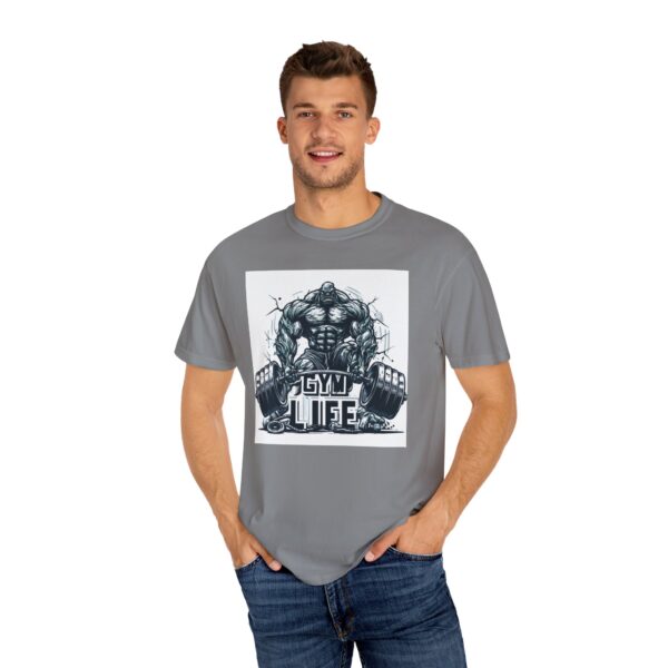 Gym Life Unisex Garment-Dyed T-Shirt - Motivational Fitness Tee - Image 16