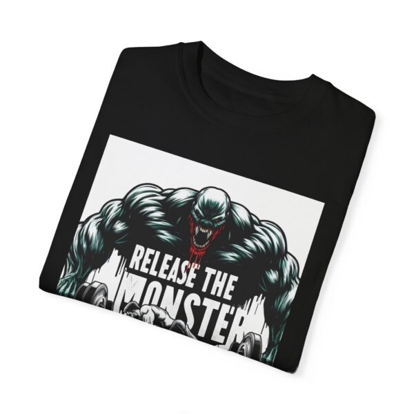 Release the Monster Inside Unisex Garment-Dyed T-Shirt - Motivational Fitness Tee - Image 7