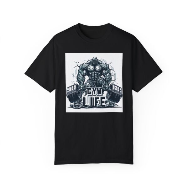 Gym Life Unisex Garment-Dyed T-Shirt - Motivational Fitness Tee - Image 5