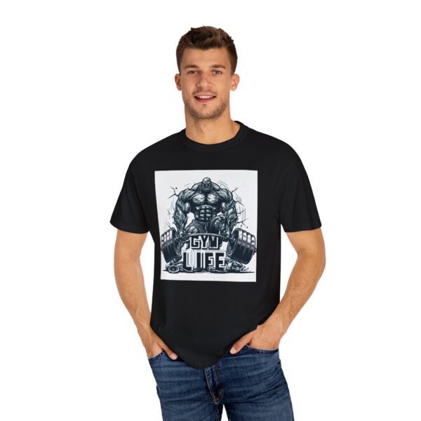 Gym Life Unisex Garment-Dyed T-Shirt - Motivational Fitness Tee - Image 8