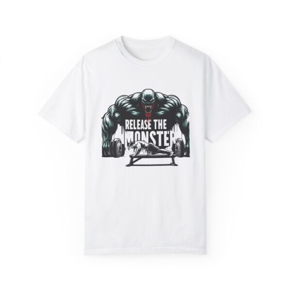 Release the Monster Inside Unisex Garment-Dyed T-Shirt - Motivational Fitness Tee