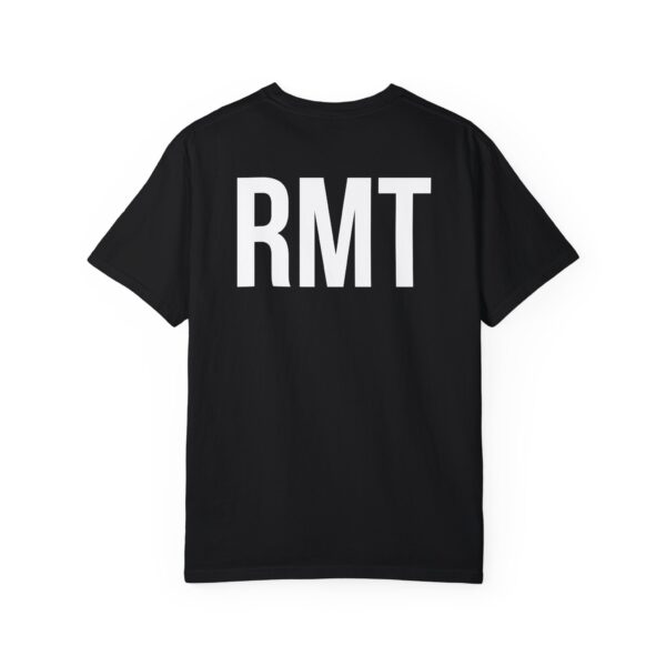Customised RMT HAMILTON Shirt (in white lettering) Unisex Garment-Dyed Massage Tee - Image 3