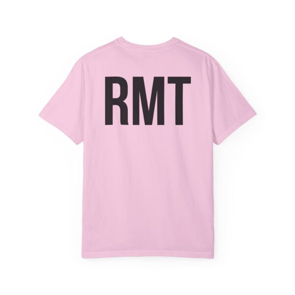 Customised RMT HAMILTON Shirt (in black lettering) Unisex Garment-Dyed  Massage Tee - Image 26