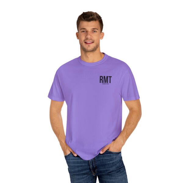Customised RMT HAMILTON Shirt (in black lettering) Unisex Garment-Dyed  Massage Tee - Image 24