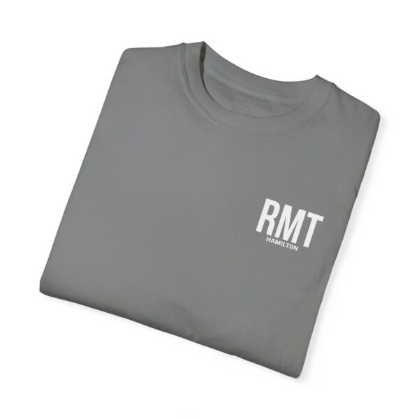 CUSTOM RMT HAMILTON (in white lettering) Unisex Garment-Dyed Massage Tee - Image 11