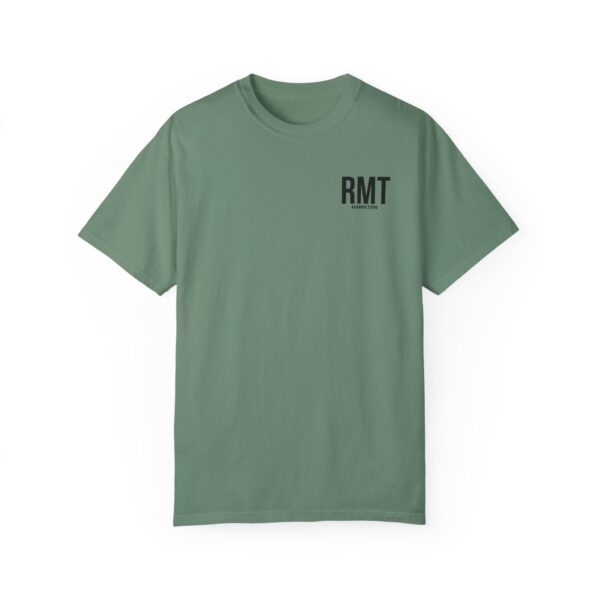 Customised RMT HAMILTON Shirt (in black lettering) Unisex Garment-Dyed  Massage Tee - Image 13