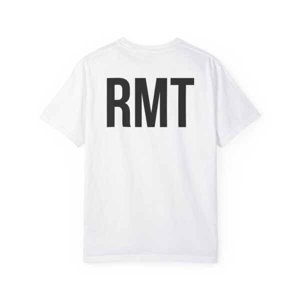 Customised RMT HAMILTON Shirt (in black lettering) Unisex Garment-Dyed  Massage Tee - Image 2