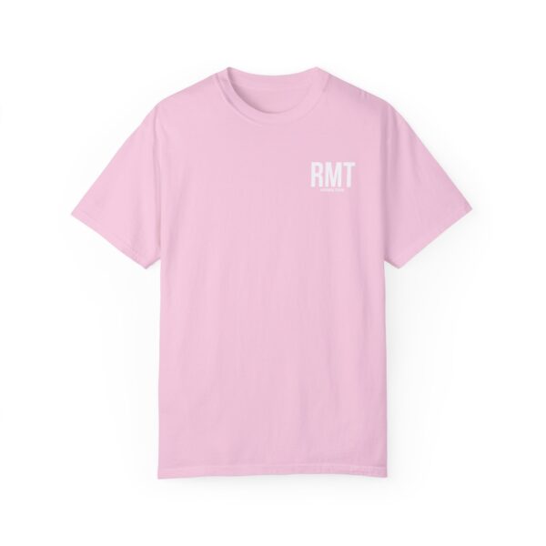CUSTOM RMT HAMILTON (in white lettering) Unisex Garment-Dyed Massage Tee - Image 33