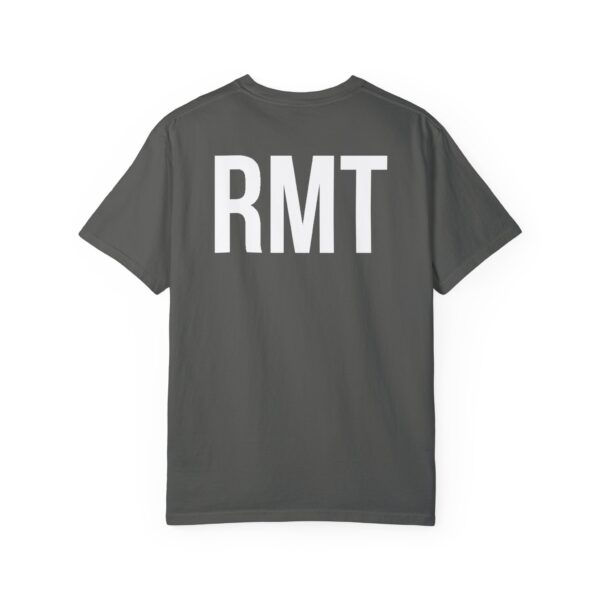 CUSTOM RMT HAMILTON (in white lettering) Unisex Garment-Dyed Massage Tee - Image 6