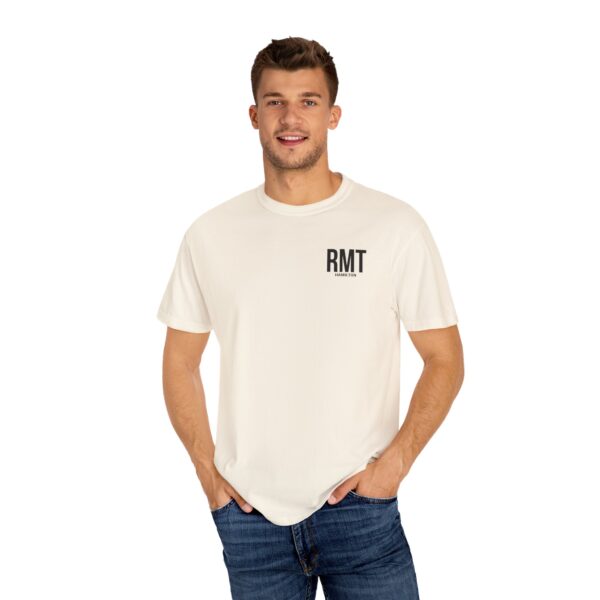 Customised RMT HAMILTON Shirt (in black lettering) Unisex Garment-Dyed  Massage Tee - Image 12