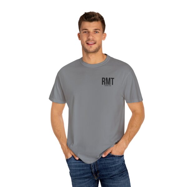 Customised RMT HAMILTON Shirt (in black lettering) Unisex Garment-Dyed  Massage Tee - Image 8