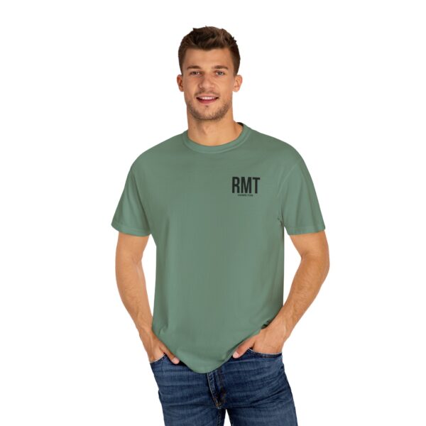 Customised RMT HAMILTON Shirt (in black lettering) Unisex Garment-Dyed  Massage Tee - Image 16