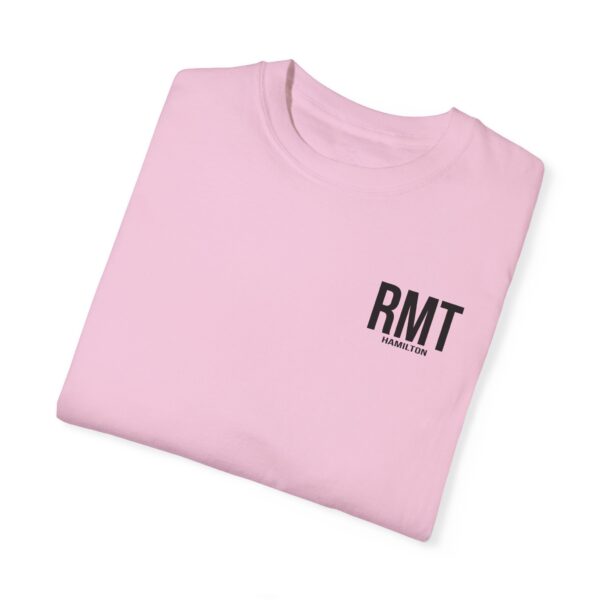 Customised RMT HAMILTON Shirt (in black lettering) Unisex Garment-Dyed  Massage Tee - Image 27