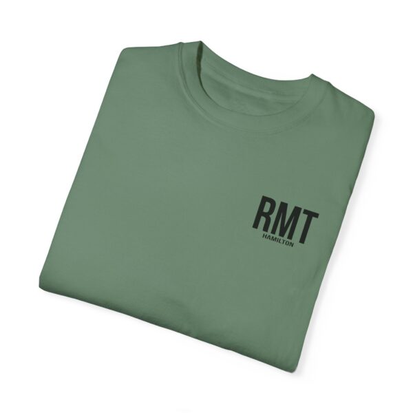 CUSTOM RMT HAMILTON (in black lettering) Unisex Garment-Dyed  Massage Tee - Image 15