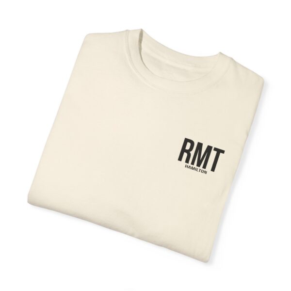 CUSTOM RMT HAMILTON (in black lettering) Unisex Garment-Dyed  Massage Tee - Image 11