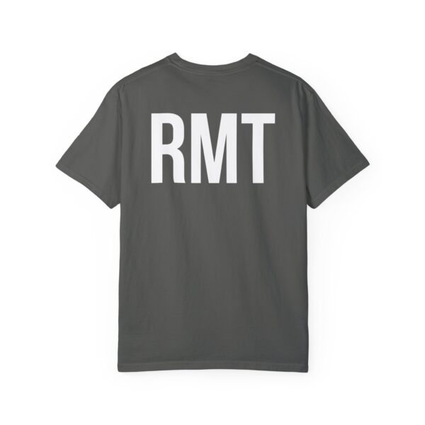 Customised RMT HAMILTON Shirt (in white lettering) Unisex Garment-Dyed Massage Tee - Image 7
