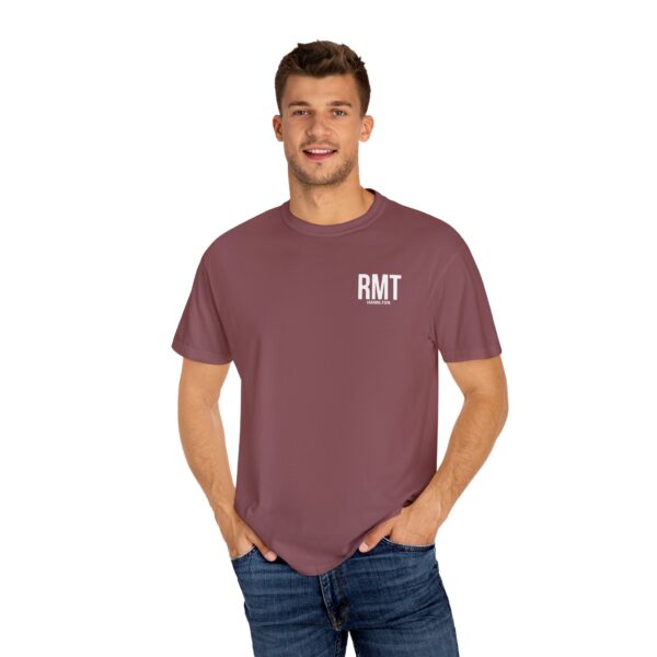 CUSTOM RMT HAMILTON (in white lettering) Unisex Garment-Dyed Massage Tee - Image 20